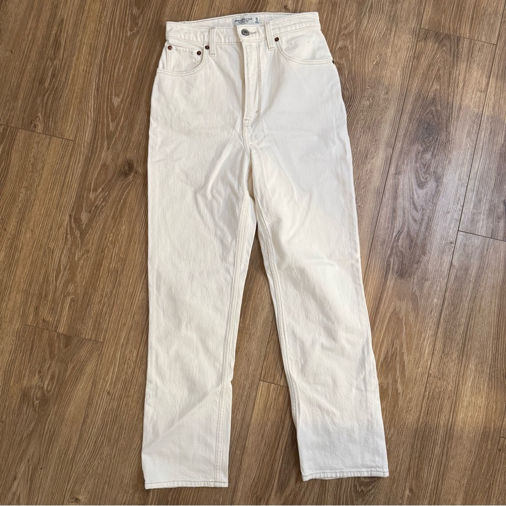 Abercrombie & Fitch curve love ankle straight high rise